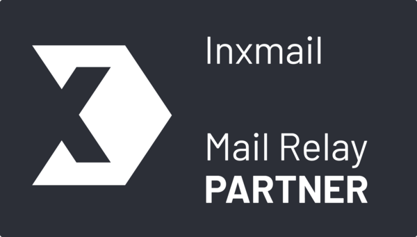 Inxmail Partnersiegel Mail Relay quer