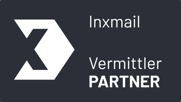 Inxmail Partnersiegel Vermittler quer