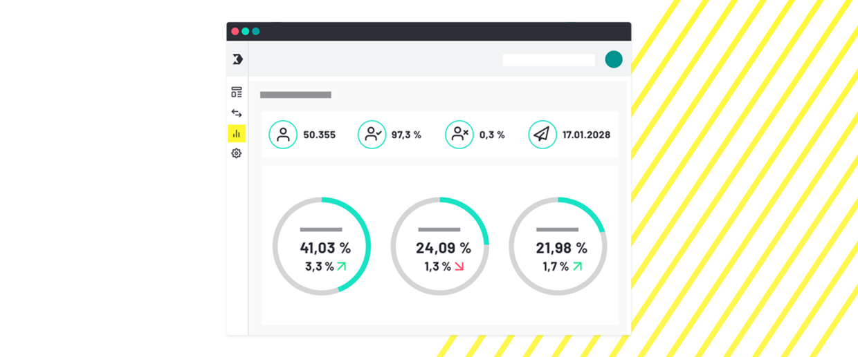 E-Mail-Marketing-Dashboard zu Öffnungsrate, KPIs und Reporting bei Tracking-Pixeln