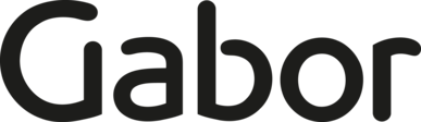 Logo von Gabor in schwarzer Schrift.