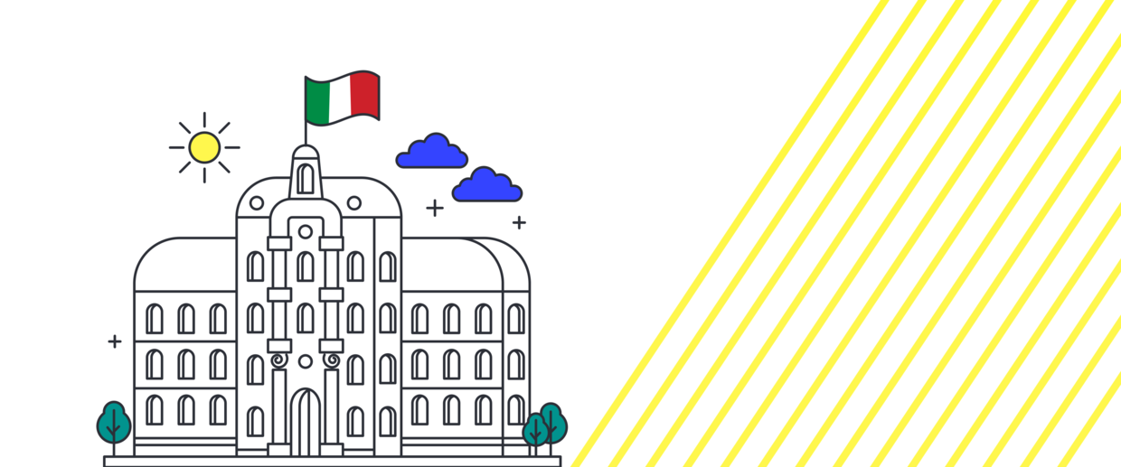 Italien-Flagge zu Tracking-Pixeln im E-Mail-Marketing in Italien
