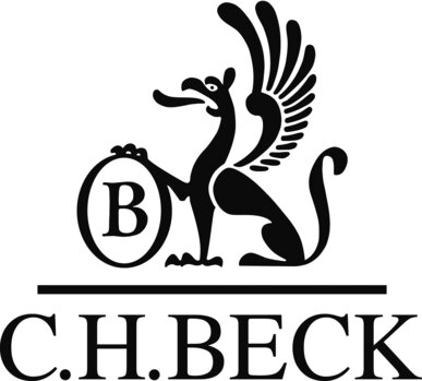 Logo von C.H.BECK, das einen Greifen zeigt, der ein rundes Schild mit dem Buchstaben 'B' in den Klauen hält, und den Schriftzug 'C.H.BECK' darunter.