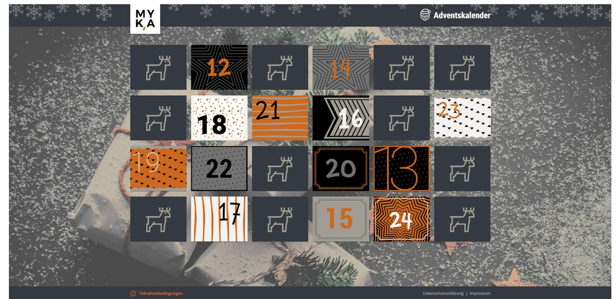 Blog Adventskalender Online Landingpage