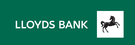 Logo der Lloyds Bank mit weißem Schriftzug auf grünem Hintergrund und einem schwarzen Pferd in einer weißen Box.